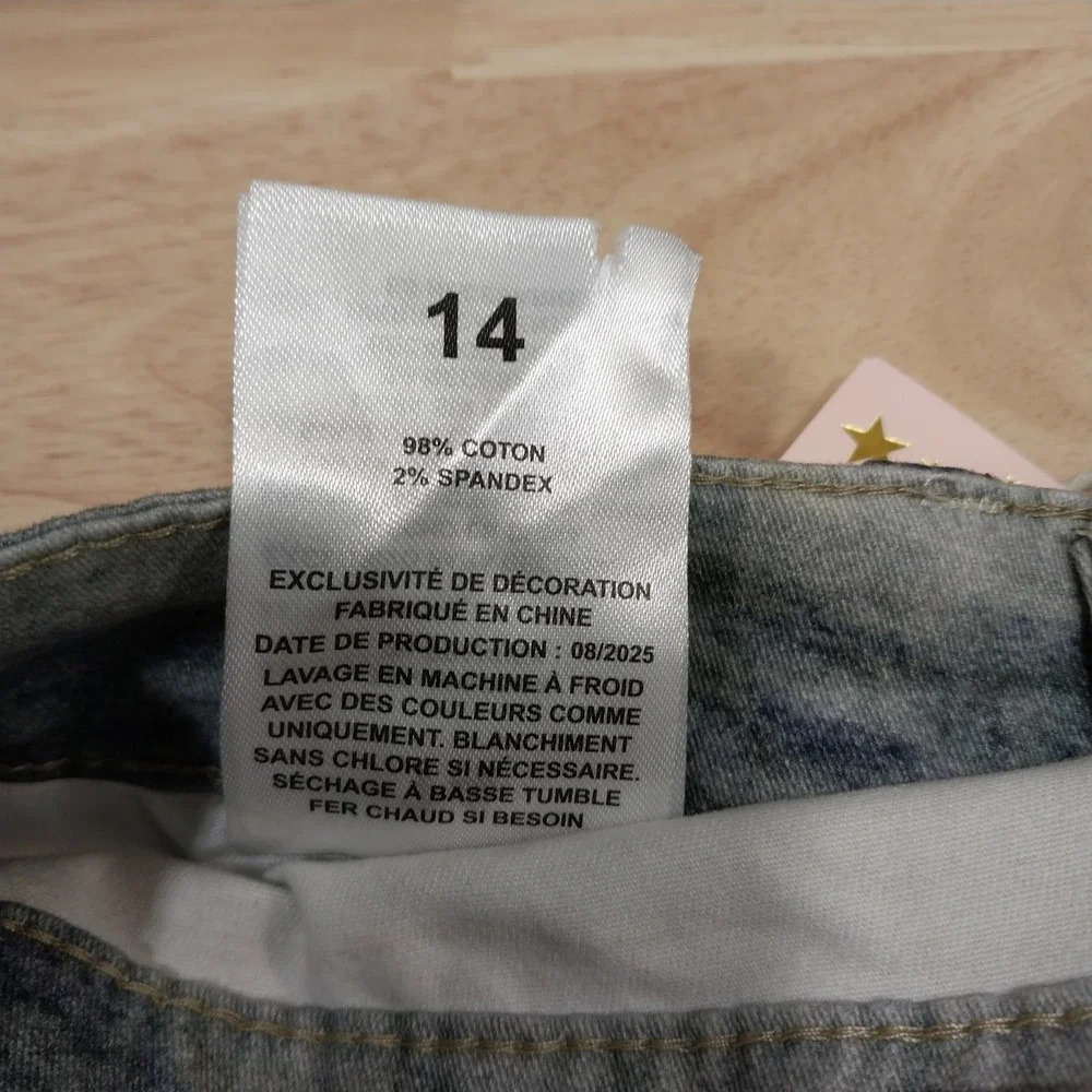 Celebrity Ace Kids Jeans 90s Charms Acid Wash 14 Blue